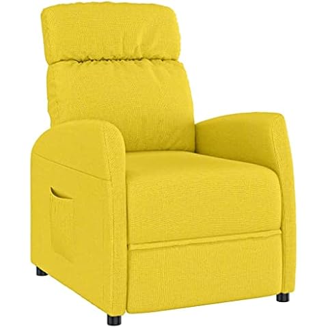 vidaXL Sillón Reclinable Elevable Amarillo Claro Cover