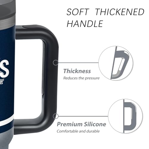 Image of Tumbler 30oz Straight Skinny Portable Handle Car Cups With Anti slip Sleeve Straw Dust Cover, Sports Travel, Stainless Steel Insulated Gifts for Men Women Fans