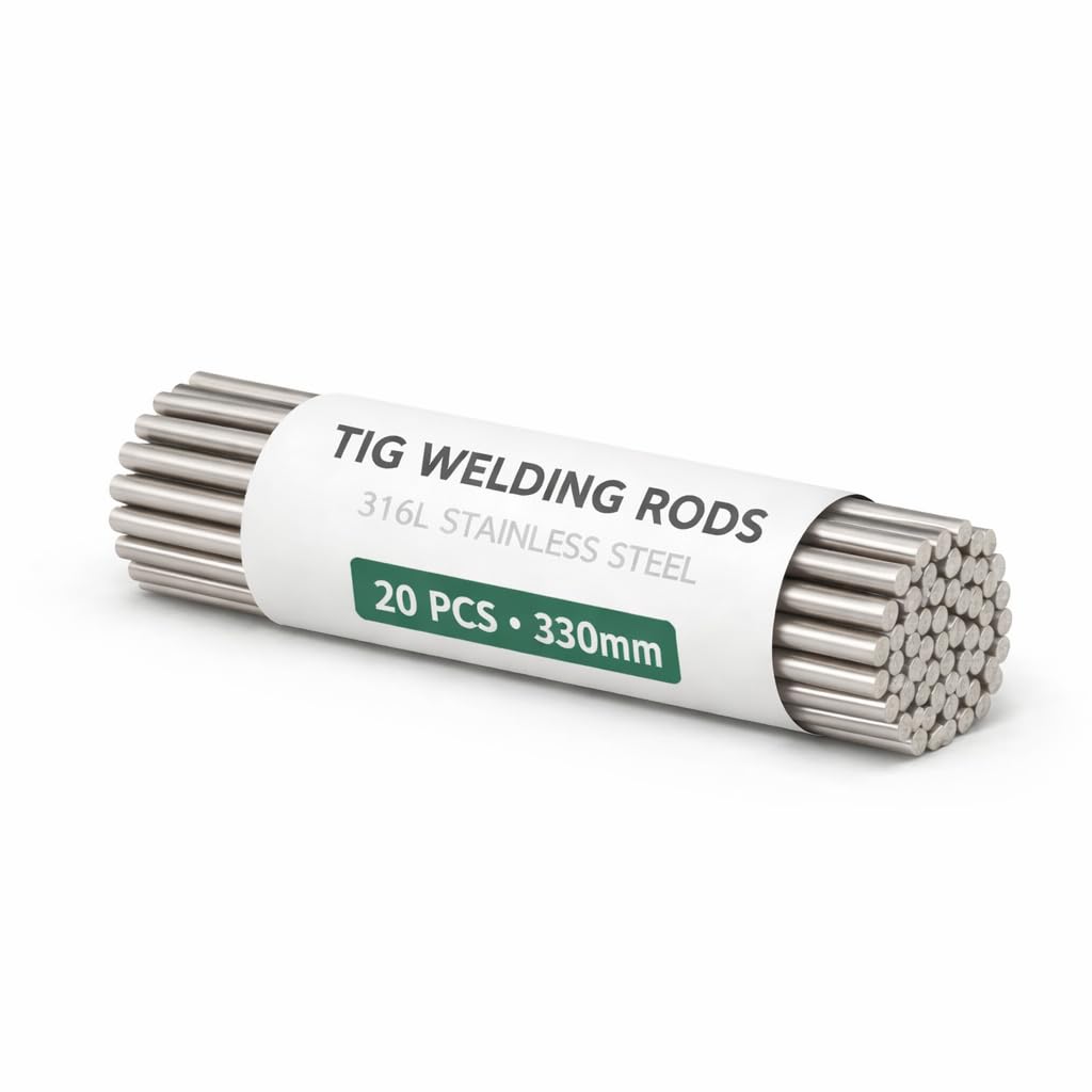 BMF DIRECT 316L Stainless Steel TIG Welding Rods 33cm Short Length Filler Rods for Stainless Steel Welding, Exhaust Repair & Fabrication (2.4mm, 20 Pack)