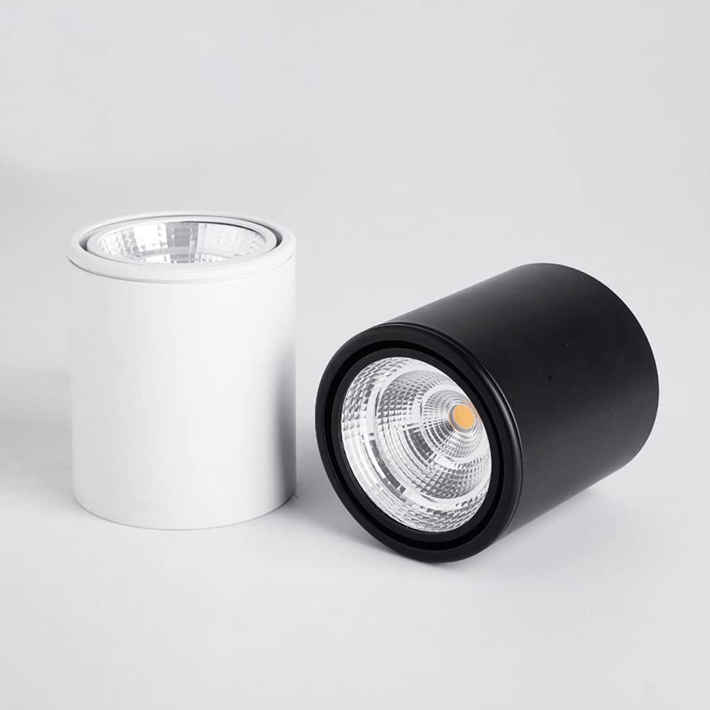 Spot encastré LED 3W-24W pour Chambre à Coucher, éclairage de Plafond intérieur et Cuisine, lumière Chaude 3000K, Spot encastré en saillie, Angle réglable, plafonnier Rond.,