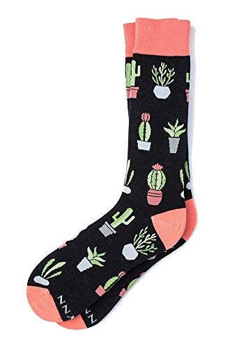 Alynn Men's Hipster Designer Cactus Desert Vibe Novelty Crew Dress Socks