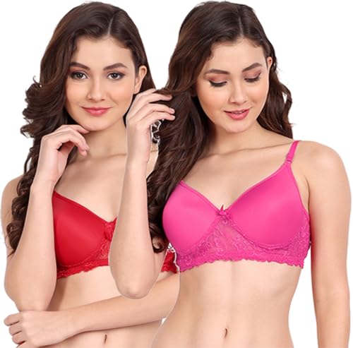 Image of FIMS - Fashion is my style Women Lace Padded Bra Lightly Pad Full Coverage