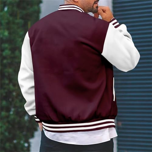 Varsity Jacket Men Lightweight Fashion Casual Baseball Jerseys Jacket Long Sleeve Cotton Letterman Bomber Jackets4