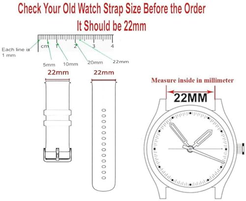 Image of ADAMO Universal Genuine Leather Strap Suitable for All Watches (for Replacement to Titan, timex etc.) and 20 /22 MM Smart Watches