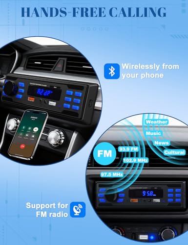 Radio para Auto Bluetooth Single DIN con Control y Manos Libres miniatura 2