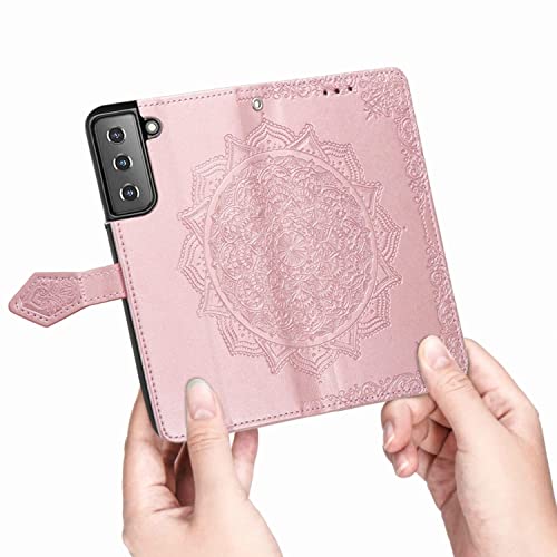 Coque rigide Samsung S22 5G antichoc fine étui protection or rose