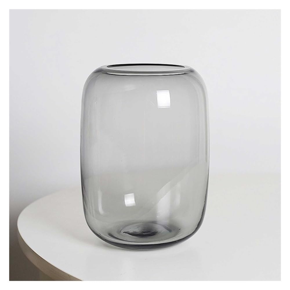 Aquarium Glas-Aquarium, transparent, grau, kleines Tisch-Aquarium, Wohnzimmer-Vase, Flasche