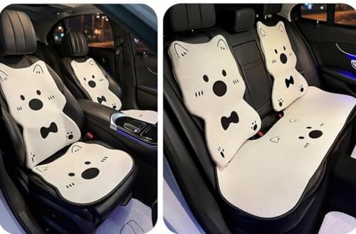車用シートカバー 軽自動車 綿麻 カーシートクッション 座席シート カー用品 脱とても簡単 軽/普通車適用 ずれにくい シート保護 丸洗える 取り付け簡単 シートヒーター対応 オールシーズン かわいいデザイン 滑り止め (ベージュ, 運転席×1+助手席×1