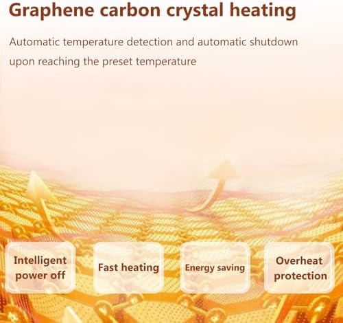 Graphene Heated Carpet Mat, Electric Area Rug with Adjustable Temperature & 12-Hour Timer, Indoor Heating Floor Mat (Color 4, 200x300cm/78.7x118.1”)