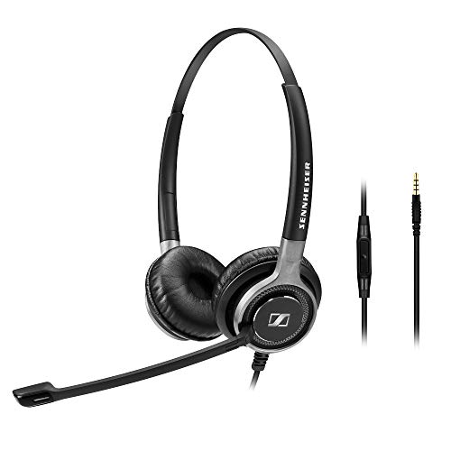 Sennheiser SC 665 (507256) - Double-Sided Business Headset | For Mobile Phone and Tablet Connection | with HD Sound & Ultra Noise-Cancelling Microphone (Black)
