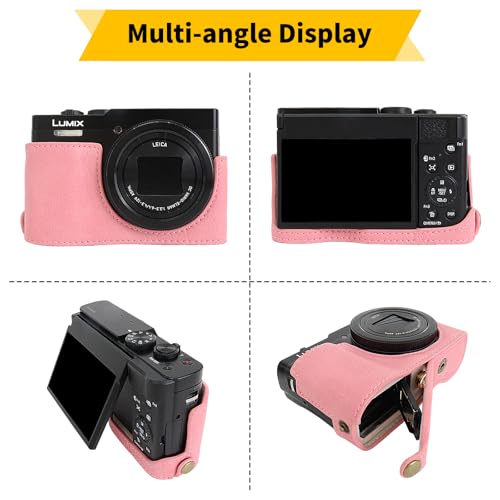 Funda de cámara Rieibi ZS99 en cuero PU para Panasonic Lumix DC-ZS99 miniatura 3