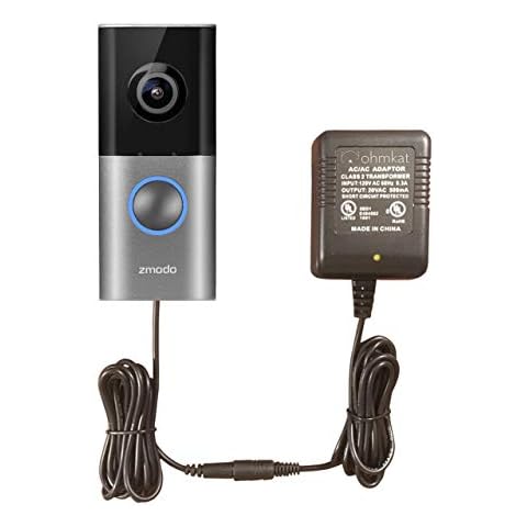OhmKat Video Doorbell Power Supply - Compatible with Zmodo Greet - Needs No Existing Wiring - Transformer, Adapter, Power Kit & Supply All in One Cover