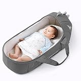 Sunveno Travel Carrycot, Infant Moses Basket for Baby, Grey