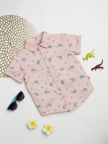 Milou Baby Boy's Regular Fit Shirt (TBNCSHT049_Pink - Image 5 thumbnail
