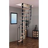 max.Geschosshöhe 300 cm Raumspartreppe/Spindeltreppe Sybille DM 120 cm