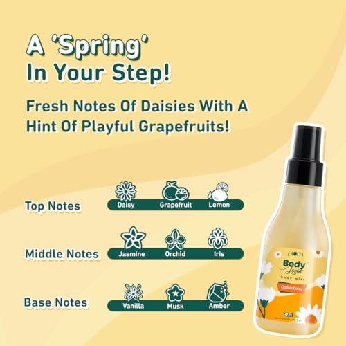 Image of Plum BodyLovin' Oopsie Daisy Body Mist | Long Lasting Floral & Citrusy Fragrance For Women With Daisy, Orchids & Grapefruit | High On Fun | Travel-Friendly Perfume Body Spray 100 ml