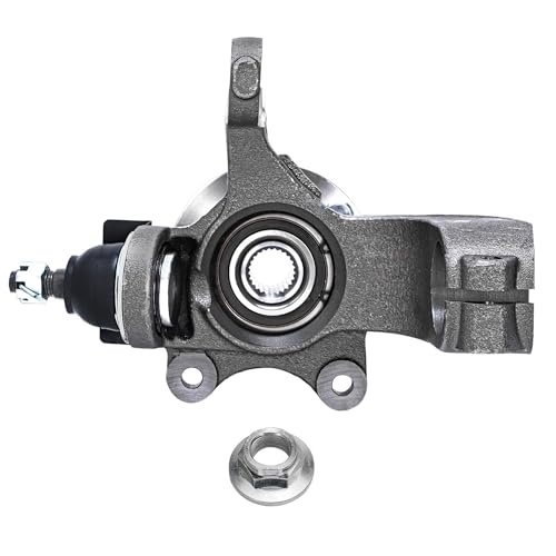 Image of Detroit Axle - Front Left Steering Knuckle for 2010-2013 Ford Transit Connect 2011 2012 Steering Knuckle & Wheel Bearing Hub Assembly Driver Side Replacement