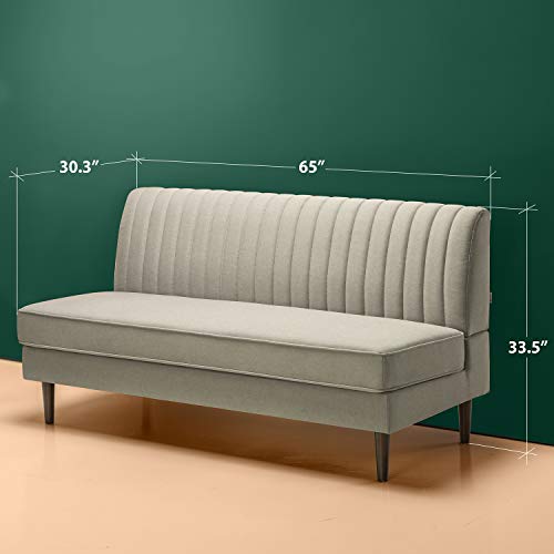 Image of ZINUS Jocelyn Sofa Couch, Armless Design, Easy, Tool-Free Assembly, Beige