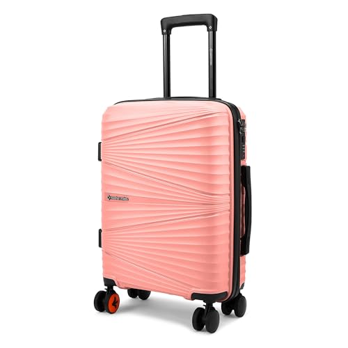 Image of Nasher Miles Mumbai Hard-Sided Polypropylene Cabin Luggage 20 inch | 55cm | 8 Wheels Small Trolley Bag for Travel | Suitcase (Peach)