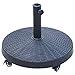 Produktbild Outsunny Sonnenschirmständer Schirmständer Schirmhalter Schirmfuß 25 kg Rattanoptik Ständer Schirm Ø38/48 mm Kunstharz + Metall Schwarz Ø52 x 41 cm