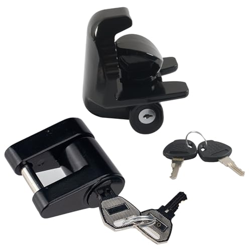 Kustimantu Candado de remolque | Juego de cerradura de seguridad para enganche de remolque | Robusto antirrobo para camiones, remolques, caravanas, barcos