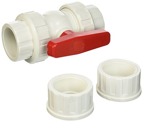 Hayward QTA1020CSEW 2-Inch White QTA Series True Union PVC Compact Ball Valve with EPDM O-Rings