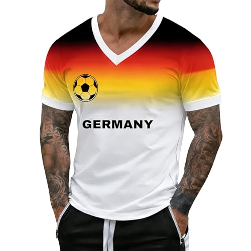Generisch T-shirt à manches courtes pour les fans de football 2026 fabriqué en Allemagne, Blanc., S
