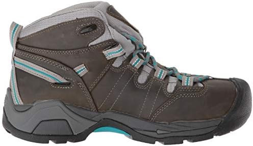 KEEN Utility Women's Detroit XT Mid Steel Toe Waterproof Work Boot, Gargoyle/Lake Blue, 5 Wide US | Image 5
