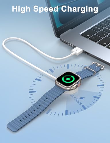Image of 2Pack Short for Apple Watch Charger USB Magnetic Wireless Fast iWatch Charger Portable for Car Compatible with iWatch Ultra /Series 11 /10 /9 /8 /7 /6 /SE /SE2 /5 /4 /3 /2 /1-[0.3m /1ft]