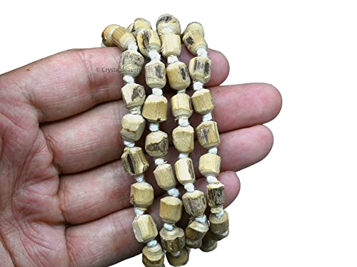 Image of Crystal Heaven Certified Tulsi Mala 108 Beads Original For Neck Women, Japa Chanting Meditation - Vrindavan Tulsi Japa Mala (Premium), Multi