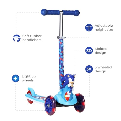 Image of Kick Scooter for Kids, 3 Wheel Self Balancing, Light Up LED Wheels