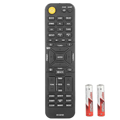 RC-970R RC970R Mando a distancia compatible con receptor AV Onkyo HT-R398 TX-SR393 HT-S3910 TX-SR494 HTR398 TXSR393 HTS3910 TXSR494 Controlador de repuesto con baterías