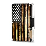 Carbon Fiber Minimalist Credit Card Holder & Money Clip Slim Rfid Wallet for Men, Easily Removable Money Clip for Men Bifold Rfid Blocking Slim Wallet - Vintage Flag