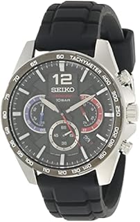 Seiko Herren-Uhr Quarz Edelstahl mit Silikonband SSB347P1