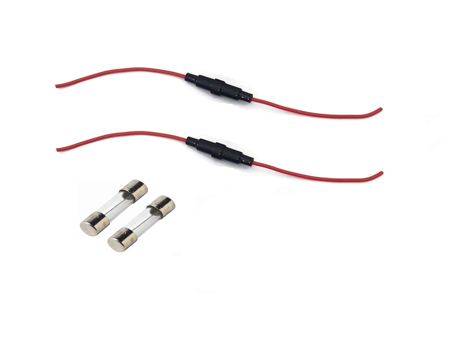 Combo Pack 5X20mm Glass Fuse (10Amp) with Inline Screw Type Fuse Holder 1015 18 AWG Wire - Pack of 2 each-image-27
