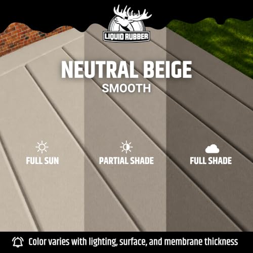 Image of Liquid Rubber Polyurethane Deck Coating - Smooth, Neutral Beige, 4 Gallon