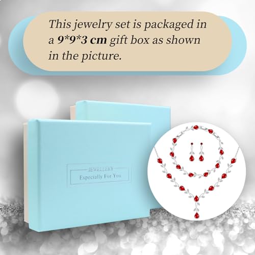Image of GZWHD Wedding Jewelry Sets for Bride Bridesmaid Women Cubic Zirconia Necklace Earrings Bracelet Set Gift for Mother Friend Wife Daughter Sister Party Prom Jewelry