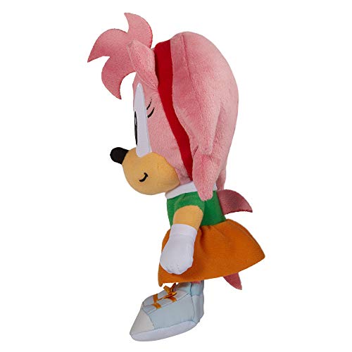 Sonic The Hedgehog Boneco de pelúcia colecionável Amy de 18 cm