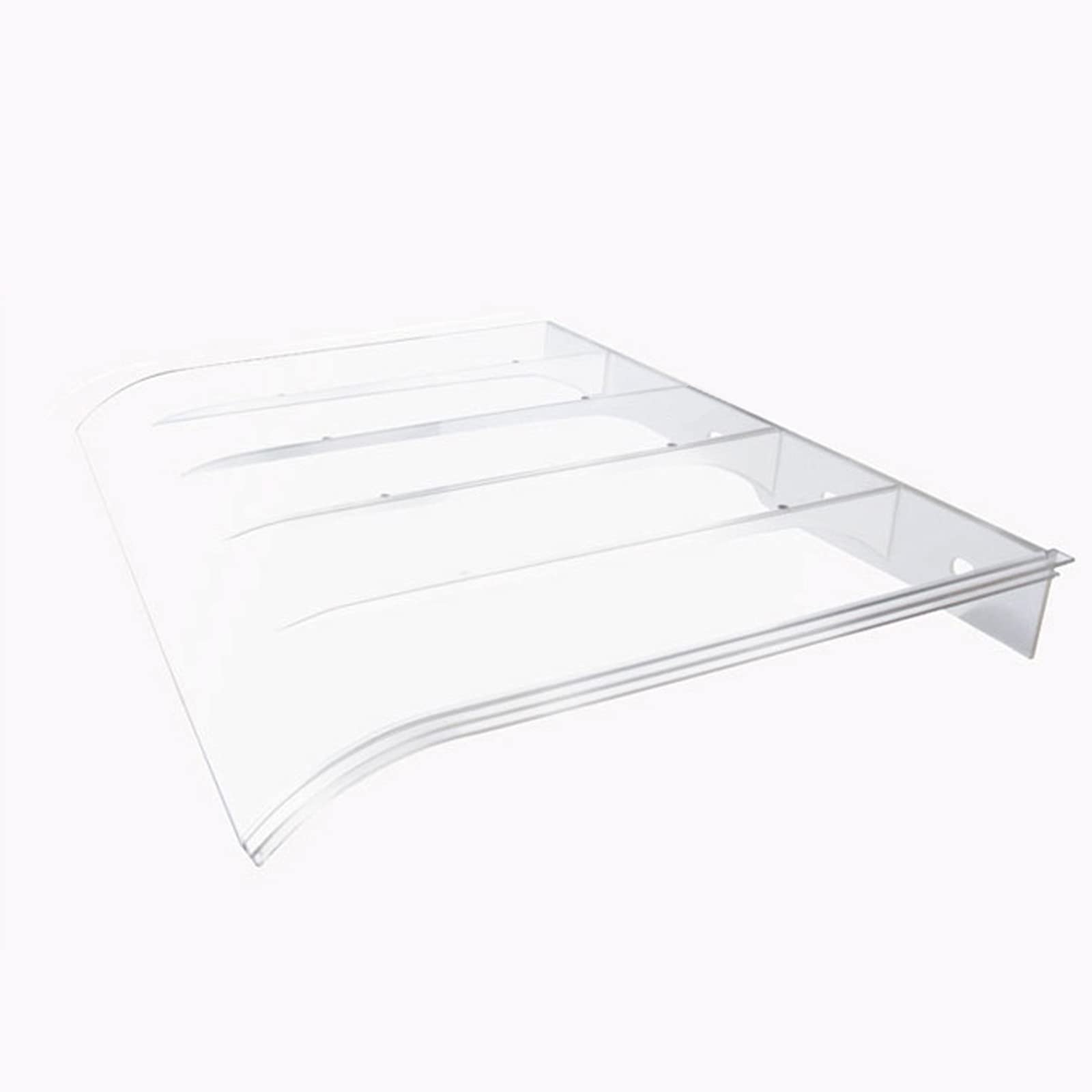 Osłona markizy na okno zewnętrzne, ochrona przed deszczem i śniegiem, przezroczysty poliwęglan, schronienie, na dach, balkon i do ogrodu (rozmiar: 40 x 140 cm / 16 cali x 55 ")