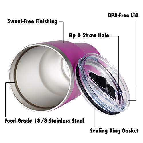 image for ALOUFEA 30oz Stainless Steel Tumbler, Insulated Coffee Tumbler Cup wit