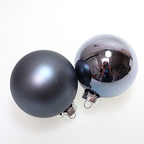 Boules de noël en verre blanc opal de 10 cm pour sapin traditionnel - 5