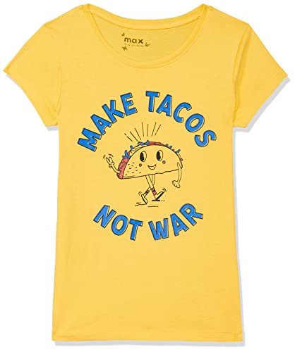 Image of Max Girls Printed Round Neck Regular Fit T-Shirt