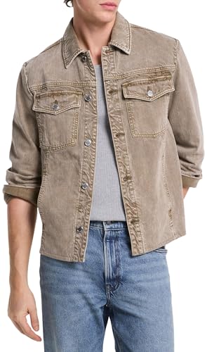 Michael Kors Men's Curved Hem Denim Shirt Jacket