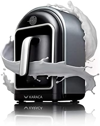 Karaca Hatır Mod Silver Coffee Machine for 5 People, Turkish Mocha with Milk, Hot Chocolate with Milk, Instant Coffee with Milk, Warm Milk,Fully Automatic Coffee Machine