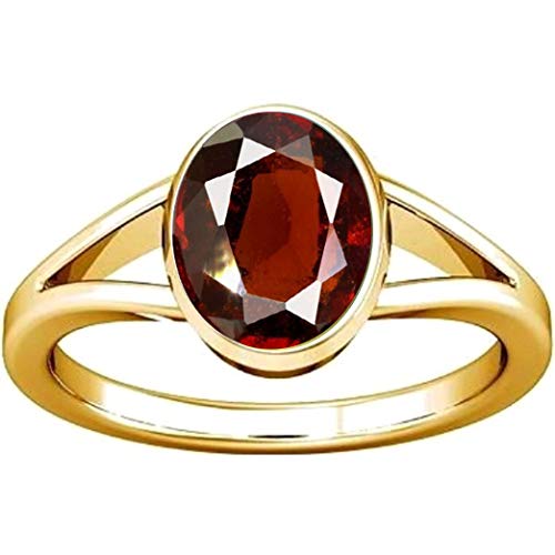 Ramneek Jewels 7.25-7.50 Carat Hessonite Gomed Gemstone Panchdhatu Ring for Men & Women