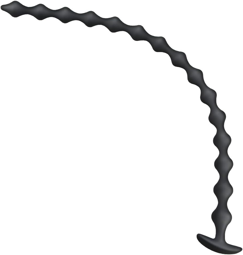 22.8 inch Anal Beads Butt Plug with 15 Anal Balls Silicone Anal Chain Sex Toys Super Long Flexible Anal Plug for Men Women Couples Vaginal Anus Dilator Prostate Massage Adult Erotic Dildo