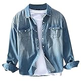 Herren Langarm Knopf Hemden Revers Knöpfe Casual Regular Style Klassische Schneiderei Gestreifte Manschetten Einfarbig Hemden Strand Hemden Angeln Hemden Jagd Hemden