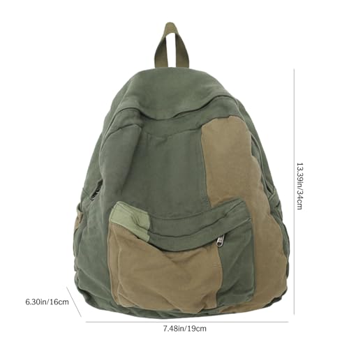 Mochila de lona de gran capacidad ligera estilo vintage grunge 3