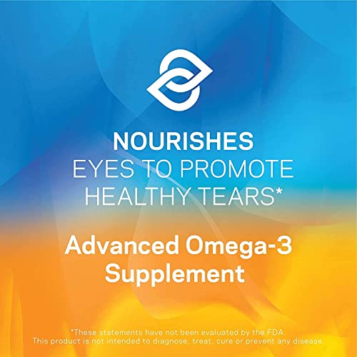 Theratears 1200Mg Omega 3 Supplement For Eye Nutrition, Organic Flaxseed Triglyceride Fish Oil And Vitamin E, 180 Count With Thera Tears Eye Drops For Dry Eyes, 0.5 Fl Oz, 15 Ml, 2 Pack #TOP4