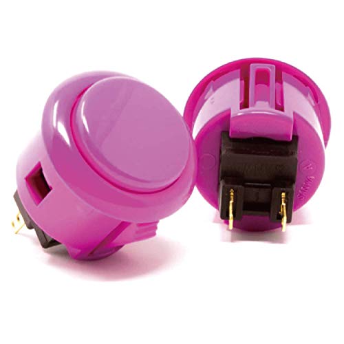 Image of Sanwa 8 pcs OBSF-30 Original Push Button 30mm - for Arcade Jamma Video Game & Arcade Joystick Games Console (Purple) S@NWA